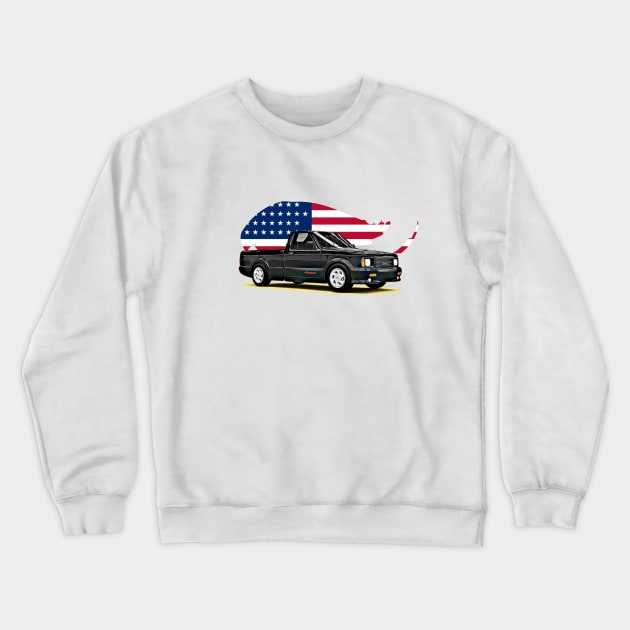 GMC Syclone USA Print Crewneck Sweatshirt by Auto-Prints